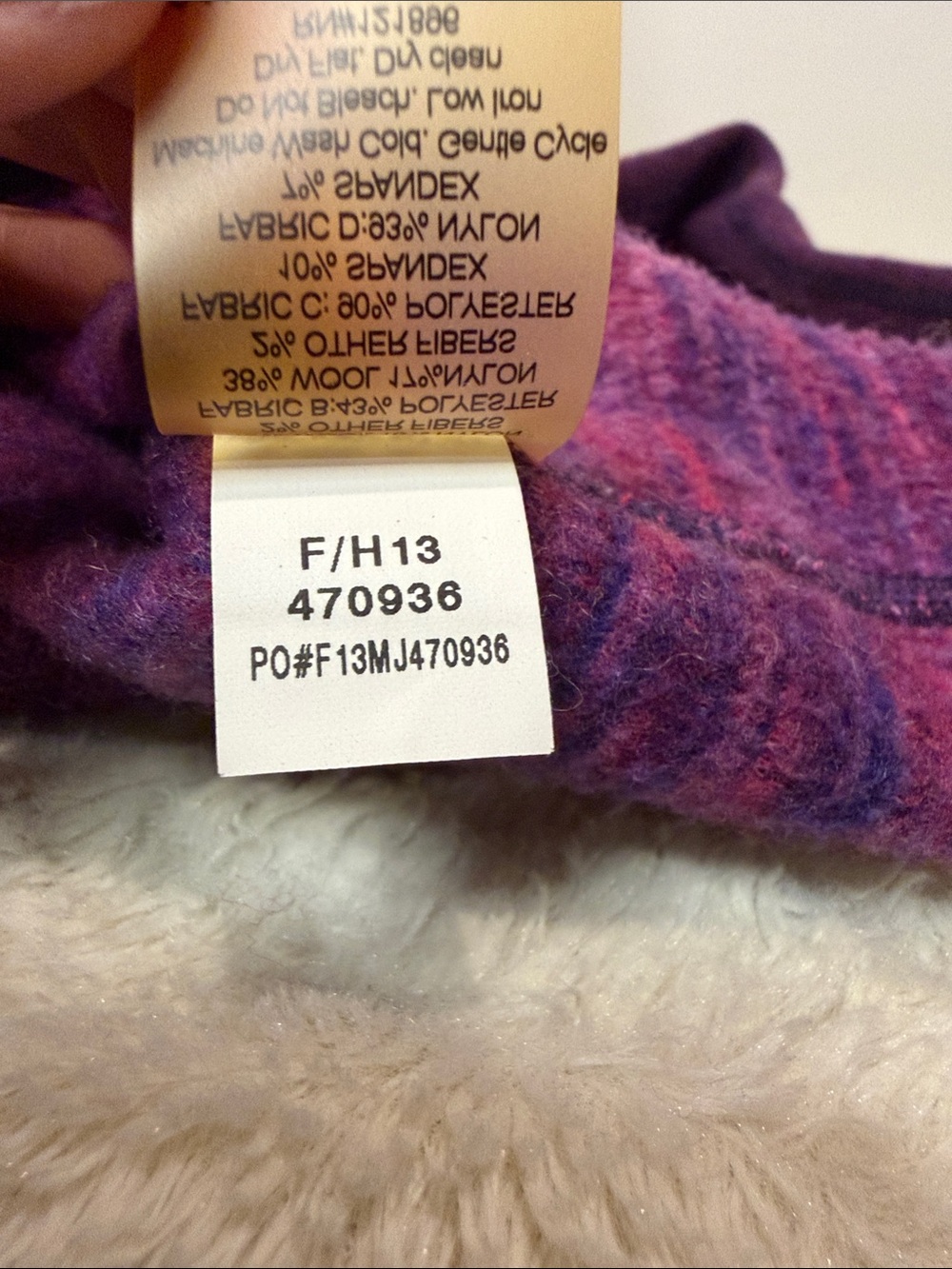 Title Nine Wool Blend Full Zip Sweater Jacket Zip Pockets Purple Outdoors SZ XS - Picture 8 of 8